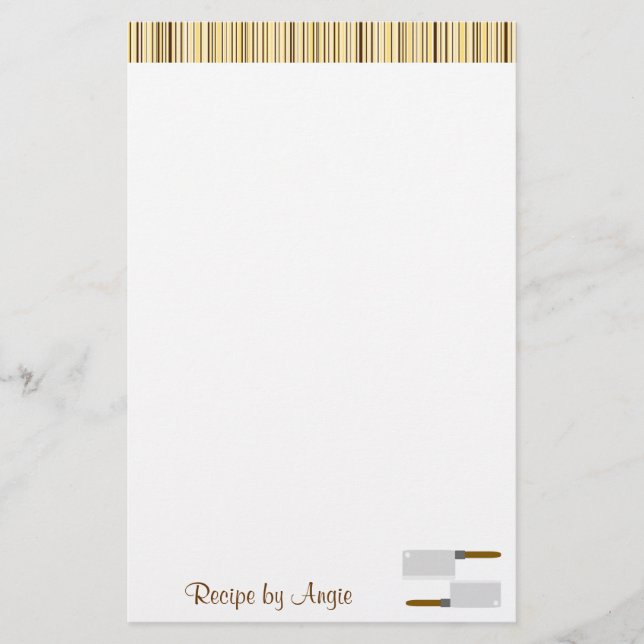 Küchen Streifen Rezept Papier (Vorderseite)