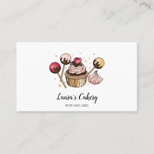 Kuchen & Süßigkeiten Cupcake Zuhause Bäckerei Trop Visitenkarte
