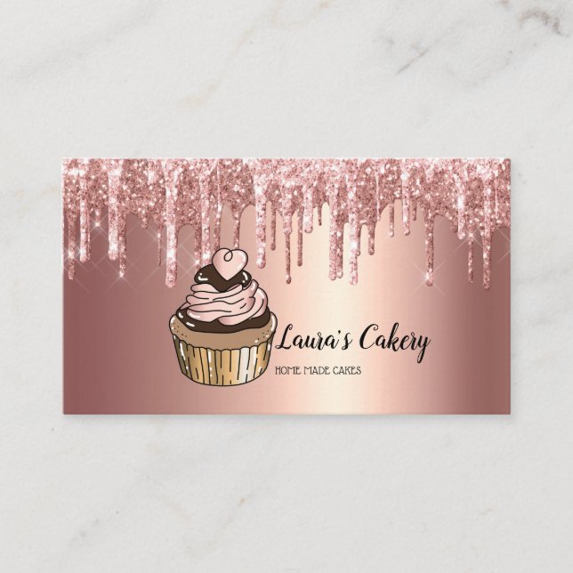 Kuchen & Süßigkeiten Cupcake Zuhause Bäckerei Trop Visitenkarte (Vorderseite)