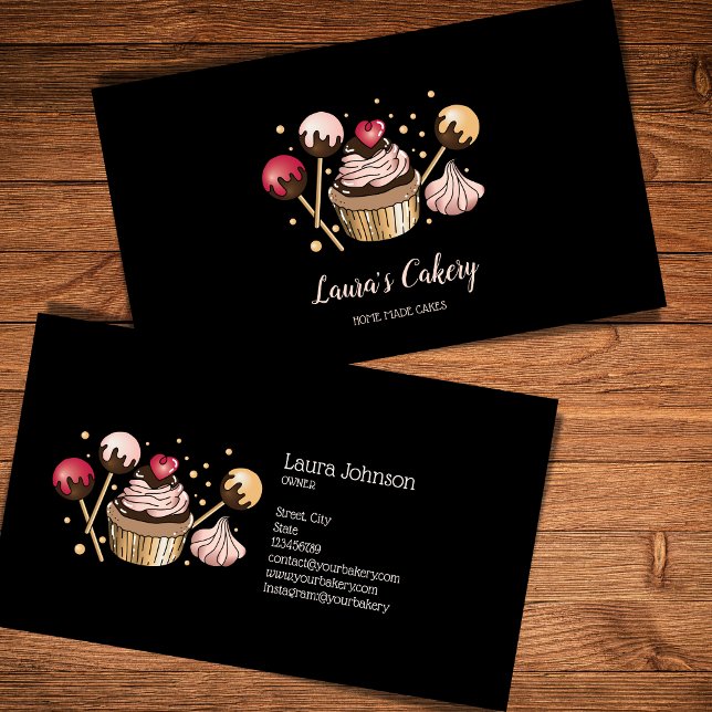 Kuchen & Süßigkeiten Cupcake Zuhause Bäckerei Trop Visitenkarte (Von Creator hochgeladen)