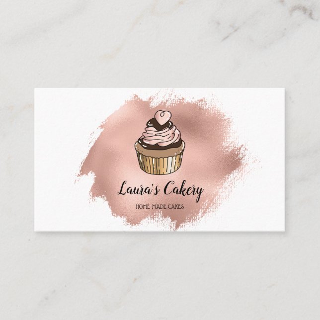 Kuchen & Süßigkeiten Cupcake Zuhause Bäckerei Trop Visitenkarte (Vorderseite)