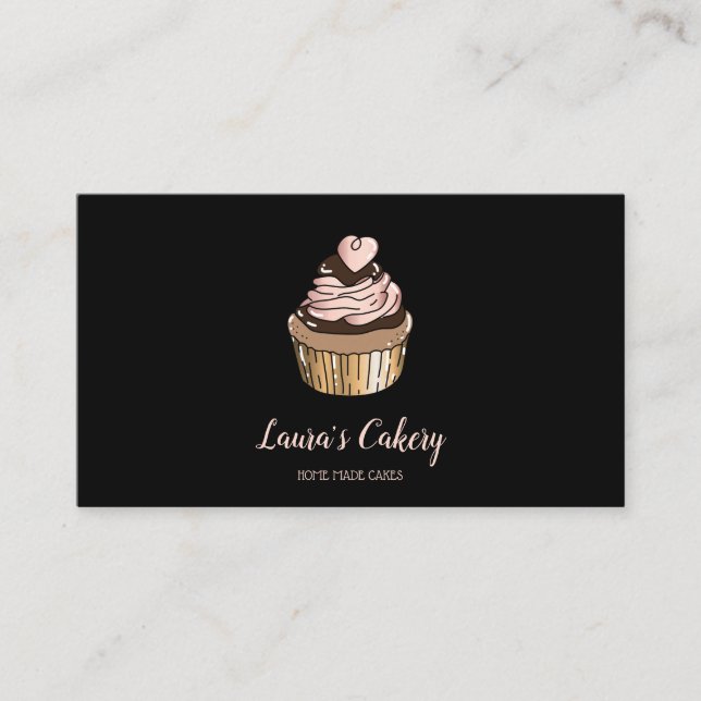 Kuchen & Süßigkeiten Cupcake Zuhause Bäckerei Trop Visitenkarte (Vorderseite)