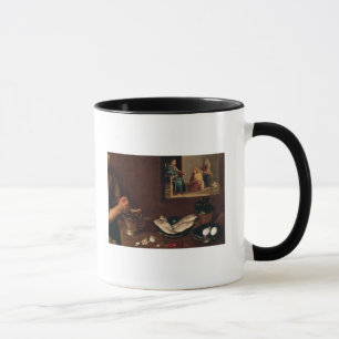 Küchen-Szene mit Christus Tasse