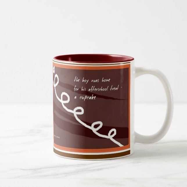 Kuchen-Tasse Zweifarbige Tasse (Rechts)