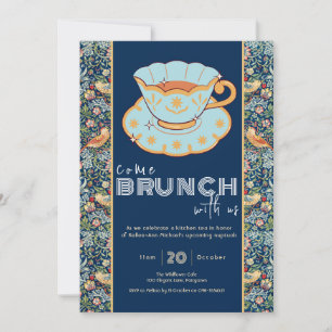 Küchen-Tea-Einladung im William-Morris-Stil Einladung
