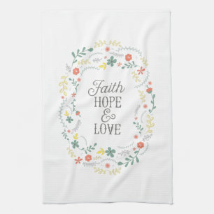 Küchen-Tuch-Bibelscripture-Glauben-Hoffnungs-Liebe Geschirrtuch
