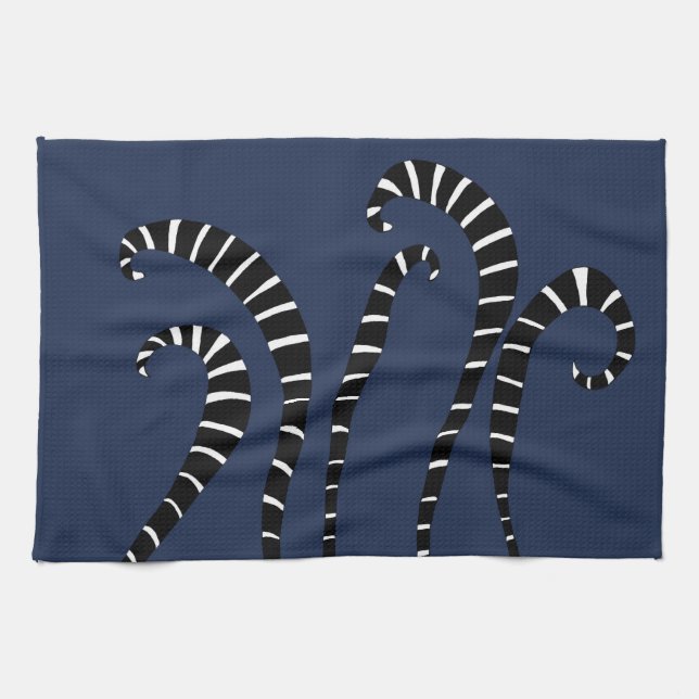 Küchen-Tuch - Lemur-Schwanz-Marine Handtuch (Horizontal)