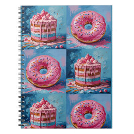 Kuchen und Donut-Notebook Notizblock