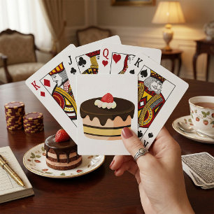 Kuchen und Erdbeere Spielkarten