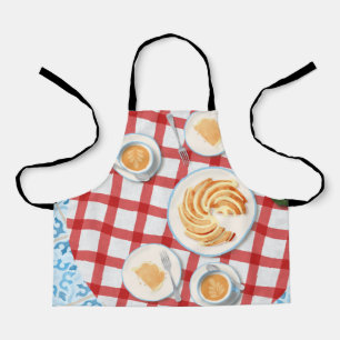 Kuchen und Kaffee für zwei Personen Schürze