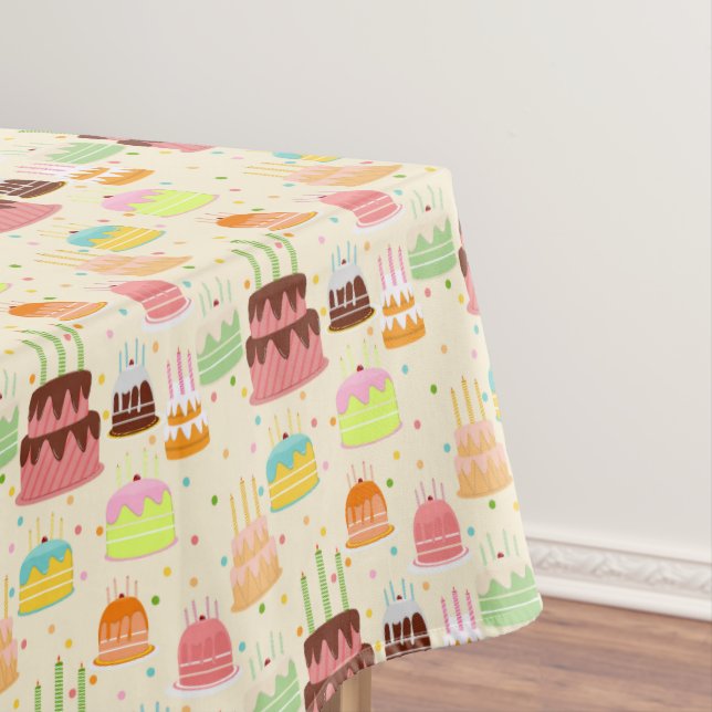 Kuchen und Kerzen Tischdecke (Beispiel)