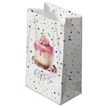 Kuchen und Konfetti-Geschenktasche