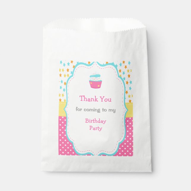Kuchen und Sprinklen Geschenktütchen (Vorderseite)
