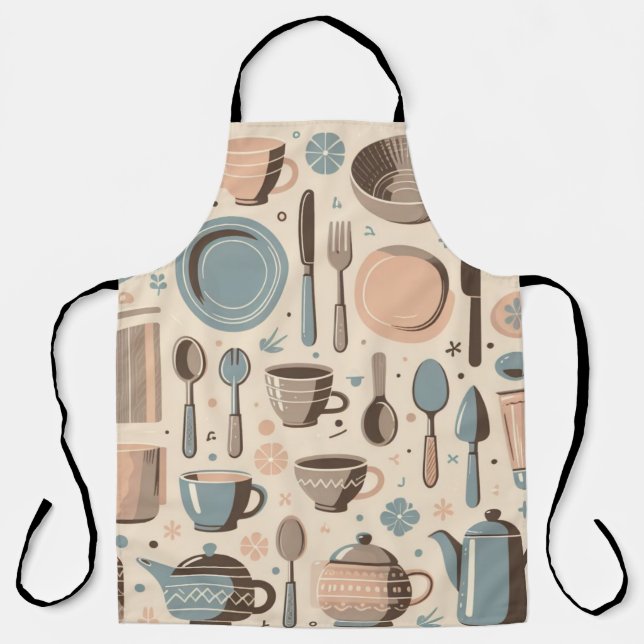 Küchen Utensils Design Schürze (Vorderseite)