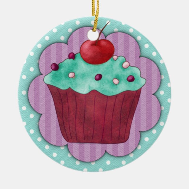 Kuchen-Verzierung Keramik Ornament (Vorne)