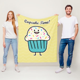 Kuchen-Zeit mit besprüht süßen Nachtischfondant Fleecedecke