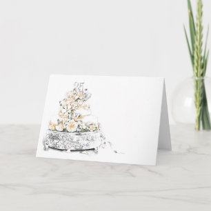 Kuchen zum 25. Hochzeitstag Karte