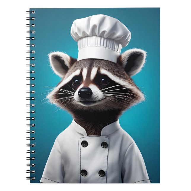 Küchenchef Waschbär Notizblock (Vorderseite)