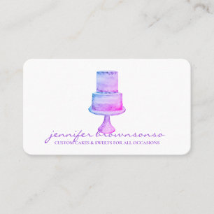 Kuchendekor Einfache Konditorei lila Visitenkarte