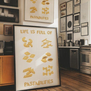 Küchendekor Lustige Pasta-Wandkunst Poster