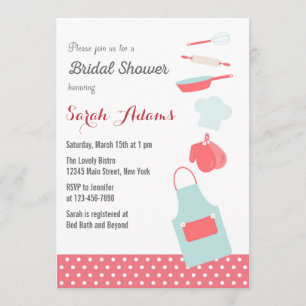 Küchengeräte Bridal Dusche Einladung