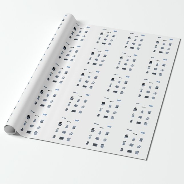 Küchengeräte Geschenkpapier (Ungerollt)