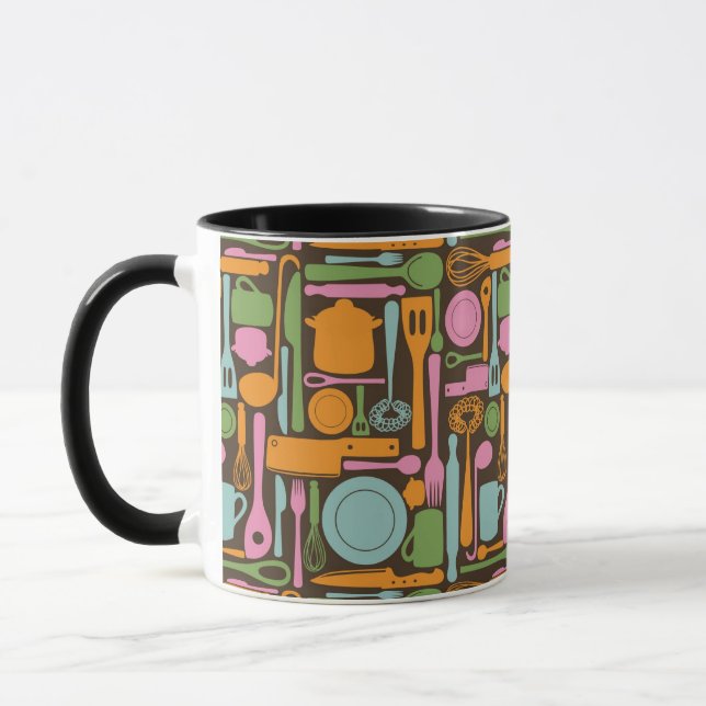 Küchengeräte Muster 3 Tasse (Links)