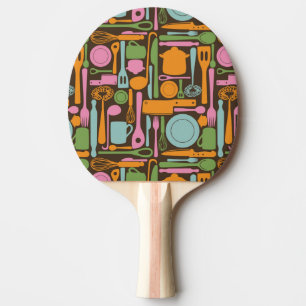 Küchengeräte Muster 3 Tischtennis Schläger