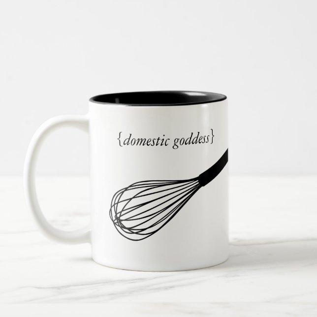 Küchengöttinkaffee-Tasse Zweifarbige Tasse (Links)