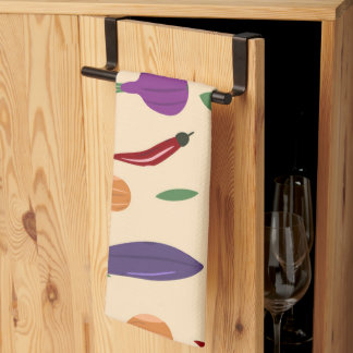 Küchenhandtuch – Aubergine, Chili, Erbsen & Zwiebe Geschirrtuch