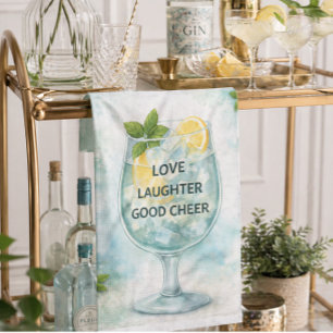 Küchenhandtuch Gin & Tonic Zitronen Minze Küchen Geschirrtuch