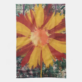 Küchenhandtuch, Grunge-Blumenmalerei Küchentuch