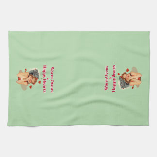 Küchenhandtuch Warm Ovens und Happy Hearts Geschirrtuch