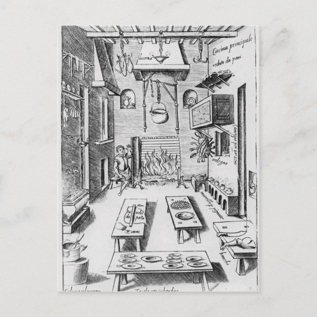 Kücheninnere Postkarte (Vorderseite)