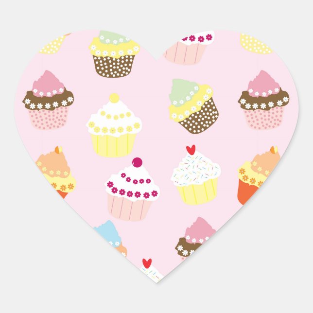 Kuchenkleber Herz-Aufkleber (Vorderseite)
