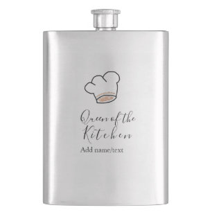 Küchenkönigin Chef kochen Name Krone  Flachmann