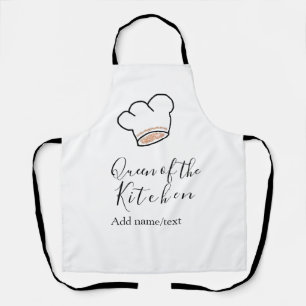 Küchenkönigin Chef kochen Name Krone Schürze