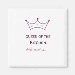 Küchenkönigin Mauve Krone Koch Chef Name Magnet