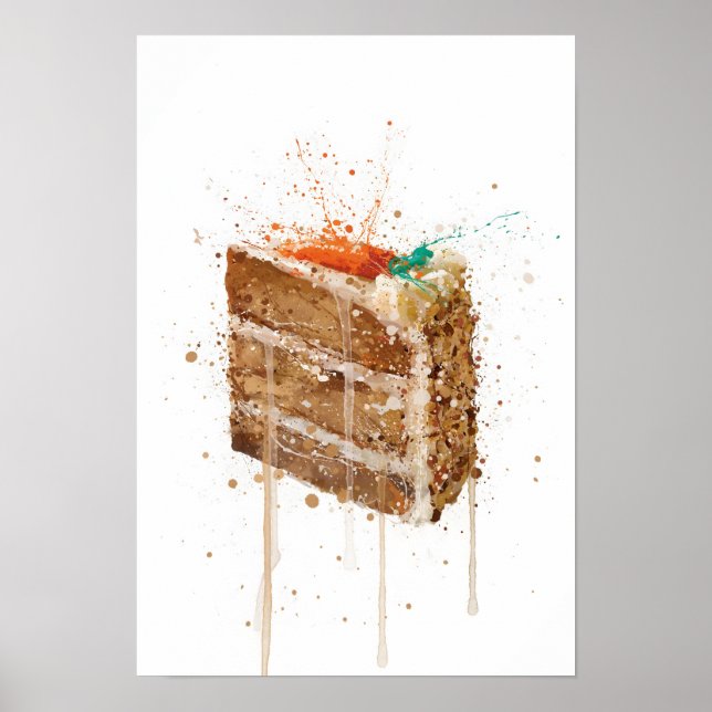 Kuchenkunst-Druck 'Karottenkuchen'  Poster (Vorne)