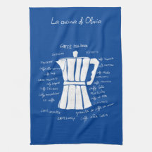 Küchenkunst Italienische Espresso-Kaffeekanne blau