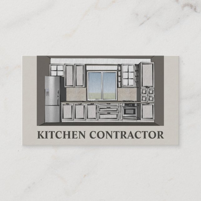 Küchenlieferant, Cabinetry, Brown Card Visitenkarte (Vorderseite)