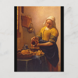 Kuchenmagd', Jan. Vermeer_Dutch Meister Postkarte