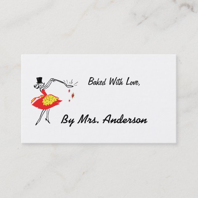 Küchenmagier Custom Retro Business Card Visitenkarte (Vorderseite)
