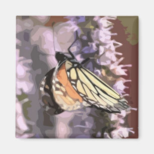 Küchenmagnet mit Schmetterling auf der hyssop-Blu Magnet