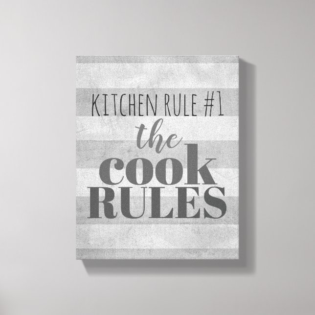 Küchenmauer Spaß Leinwand Typografie (Vorderseite)