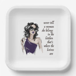 Küchenmesser gehören dazu pappteller