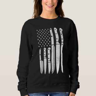Küchenmesser Kochutensilien Kochen US-Flagge J Sweatshirt