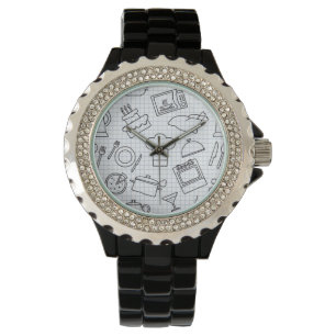 Küchenmuster 4 armbanduhr