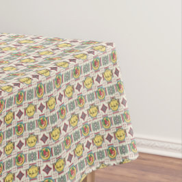 Küchenmuster der 40er Jahre mit gelben Tepots 60"  Tischdecke