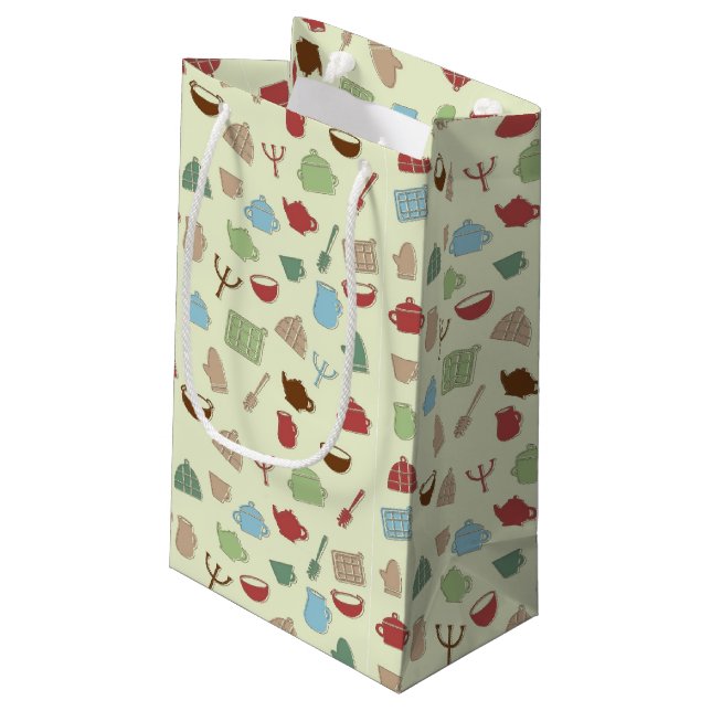 Küchenmuster Kleine Geschenktüte (Rückseite Schrägansicht)